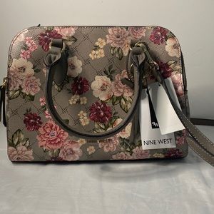 Grey-Floral Nine WEST Handbag
